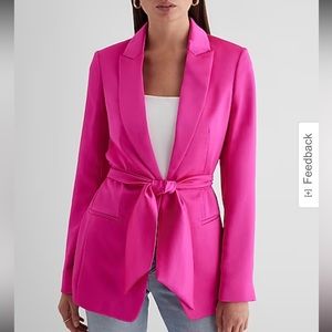 Express satin wrap blazer